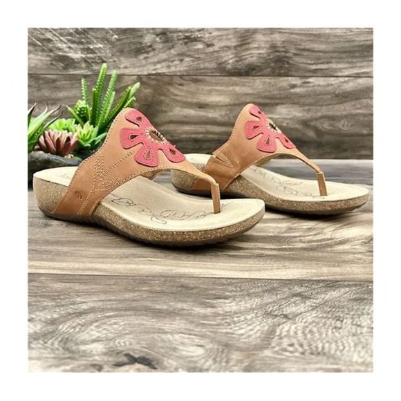 Josef Seibel leather cork sandals. - Picture 4 of 7